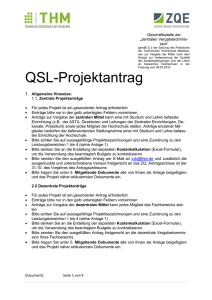 QSL-Projektantrag - Technische Hochschule Mittelhessen