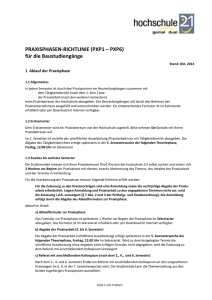 PRAXISPHASEN-RICHTLINIE (PXP1 – PXP6)