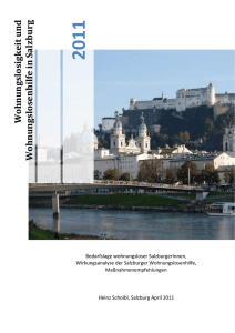 Wohnungslosigkeit und Wohnungslosenhilfe in Salzburg