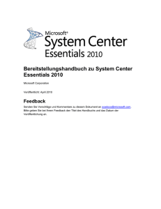 Installieren von System Center Essentials 2010