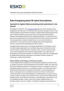 Esko Kongsberg feiert 50 Jahre Innovationen