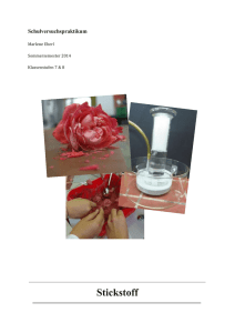 Stickstoff - Unterrichtsmaterialien Chemie