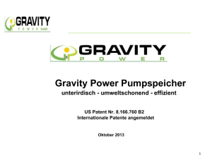 Gravity Power Pumpspeicher