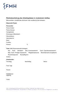 Risikobeurteilung des Arbeitsplatzes in modularem Aufbau