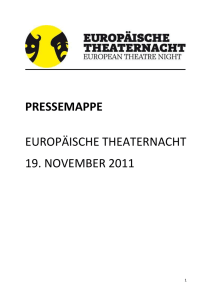 Europaeische Theaternacht Pressemappe