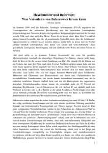 Hexenmeister und Reformer: Was Varoufakis von Balcerowicz