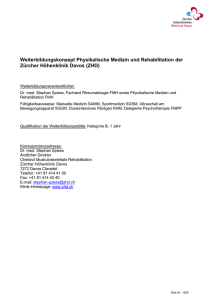 Weiterbildungskonzept Physikalische Medizin & Rehabilitation ZHD