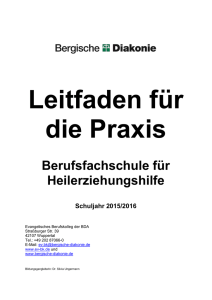 Leitfaden Praxis HEH - Evangelisches Berufskolleg der Bergischen