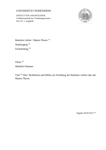 Richtlinien - Universit&auml;t Hohenheim