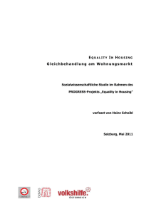 Equality In Housing Gleichbehandlung am