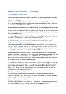 Interview-Leitfaden f&uuml;r den &bdquo;Tag der Lehre&ldquo; - Hochschule Neu-Ulm