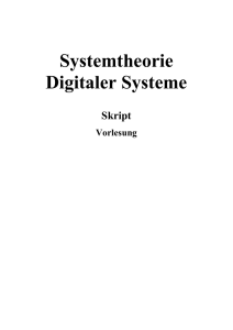 Systemtheorie Digitaler Systeme - Technische Universität Chemnitz