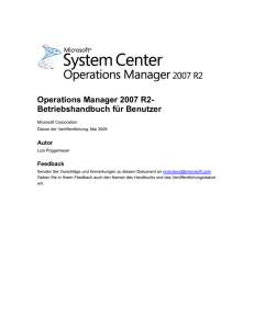 Operations Manager 2007 R2-Betriebshandbuch für