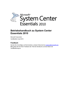 Sichern und Wiederherstellen von System Center