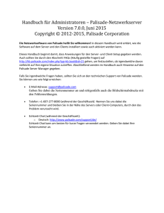 Handbuch f&uuml;r Administratoren &ndash; Palisade