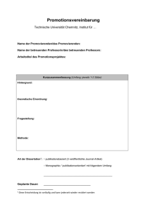 Promotionsvereinbarung - Technische Universität Chemnitz