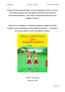 eine Analyse vom deutschen Kinderbuch &bdquo;Das Doppelte