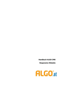 Handbuch ALGO CMS Responsive Website Ihre Daten