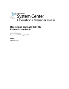 Einführung in das Operations Manager 2007 R2