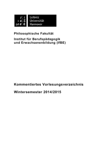 Abteilung Berufsp&auml;dagogik - Institut f&uuml;r Berufsp&auml;dagogik und