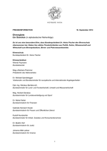 PRESSEINFORMATION 18. September 2012 Ehrengäste Ein