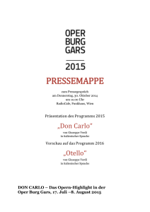 Pressemappe Don Carlo 2015 ()