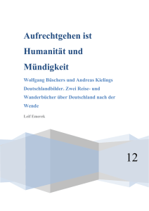 Aufrechtgehen ist Humanit&auml;t und M&uuml;ndigkeit
