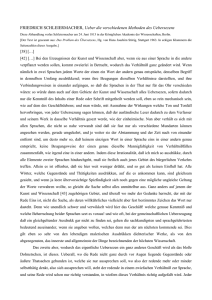 FRIEDRICH SCHLEIERMACHER, Ueber die verschiedenen