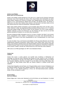 Andrew Lloyd Webber Musik, Buch und Orchestrierung Andrew
