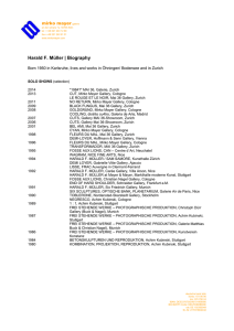 Harald F. M&uuml;ller | Biography