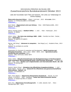 Zuwachsverzeichnis der Administrativen Bibliothek des Bundes (AB)