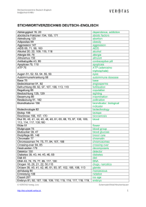 stichwortverzeichnis deutsch–englisch