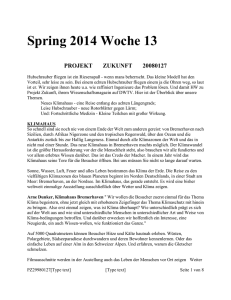 Spring 2014 Woche 13 PROJEKT ZUKUNFT 20080127