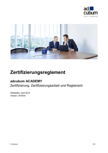 Zertifizierungsreglement