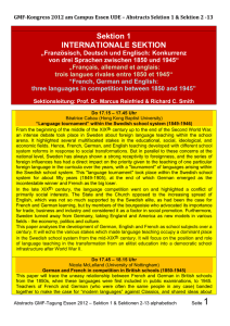 Sektions&uuml;bersicht - an der Universit&auml;t Duisburg