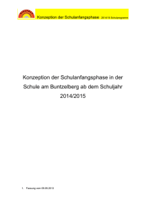 Konzeption Schulanfangsphase