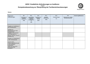 Den Fragebogen zur Kompetenzeinschätzung AZAV finden Sie hier.