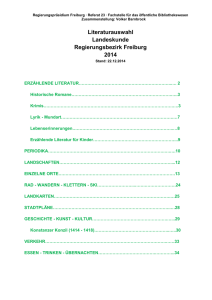 Literaturauswahl Landeskunde Regierungsbezirk Freiburg 2014