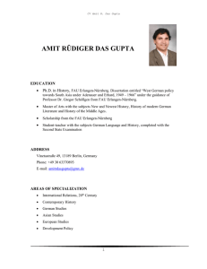 CV Amit R Das Gupta - Universität der Bundeswehr München