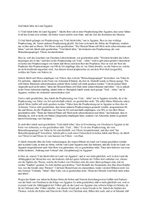 Und Jakob lebte im Land &Auml;gypten 1) "Und Jakob lebte im Land