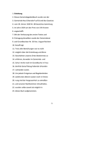 1. Einleitung 2. Dieses Gemeindegedenkbuch wurde von der 3