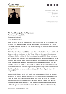 Biografie  - Müller & Pavlik artistic management