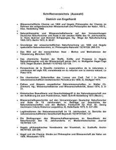 Schriftenverzeichnis (Auswahl) Dietrich von Engelhardt