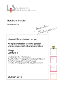 Lernmaterial BK Pflege Lernfeld 3