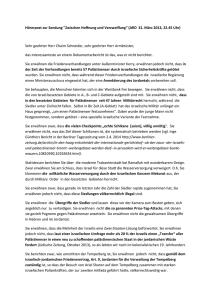 H&ouml;rerpost zur Sendung "Zwischen Hoffnung und Verzweiflung