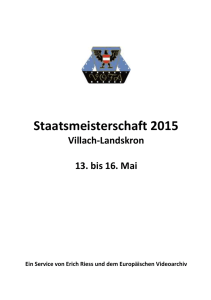 Staatsmeisterschaft 2015 Villach-Landskron 13. bis 16. Mai