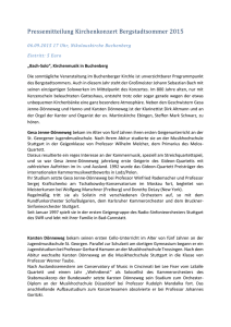 Pressemitteilung Kirchenkonzert Bergstadtsommer 2015 06.09.2015