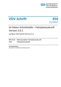 VDV-Schrift 454 Entwurf der Version 2.0.1