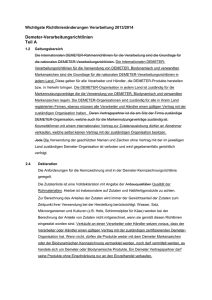Änderungen Richtlinie Verarbeiter 2013/2014