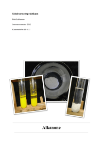 Alkanone - Unterrichtsmaterialien Chemie